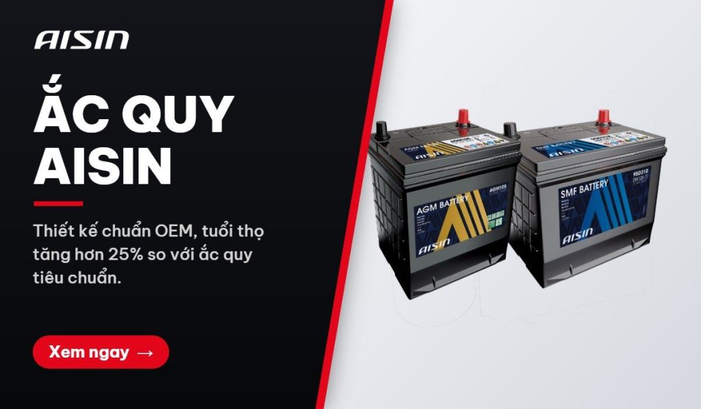 Ắc quy Aisin chính hãng tại Auto-Lab