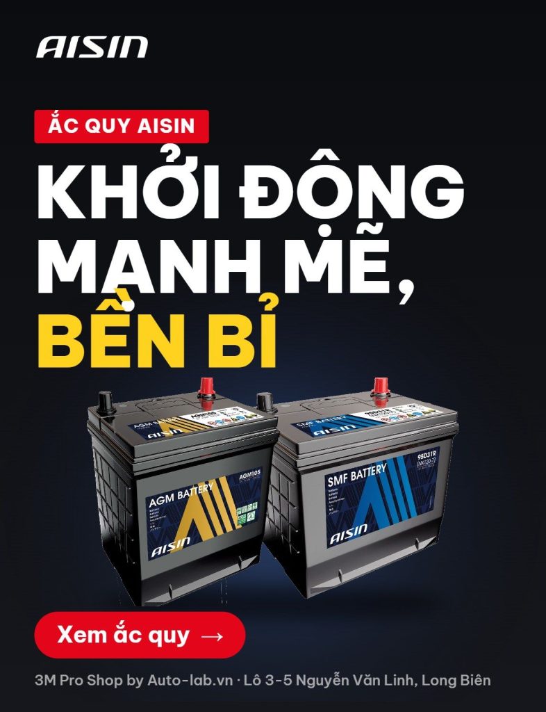 Ắc quy Aisin chính hãng tại Auto-Lab